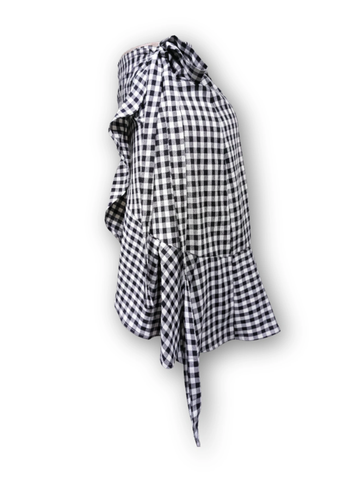 Gingham Wrap Short Skirt - Cotton bottoms available at theGirlyZone Kampala